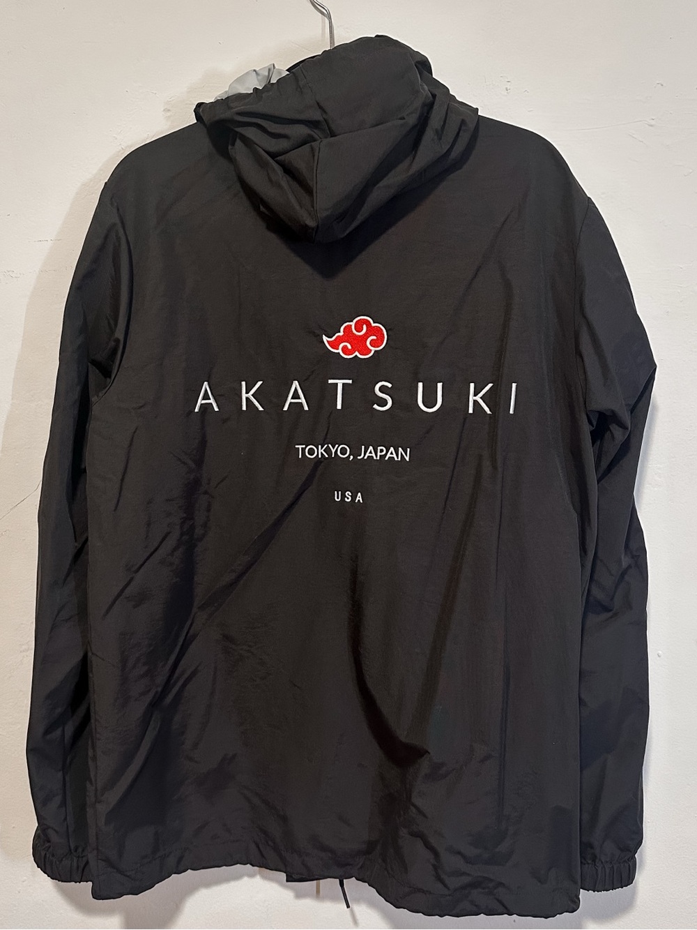 "AKATSUKI" black Windbreaker